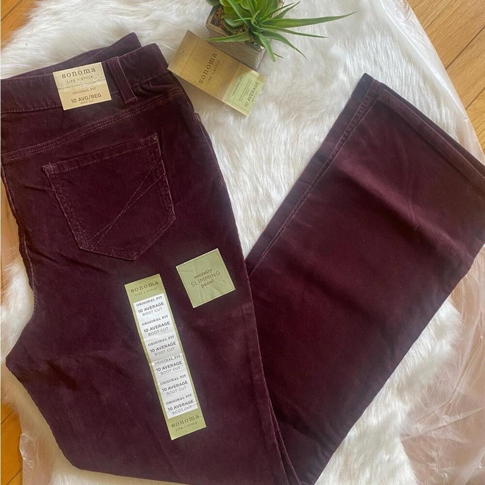 Sonoma Purple/ burgendy  Boot Cut Corduroy Pants
